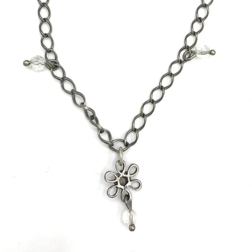 - A1554 Retired Silpada Sterling Charm Anklet - Picture 2 of 2